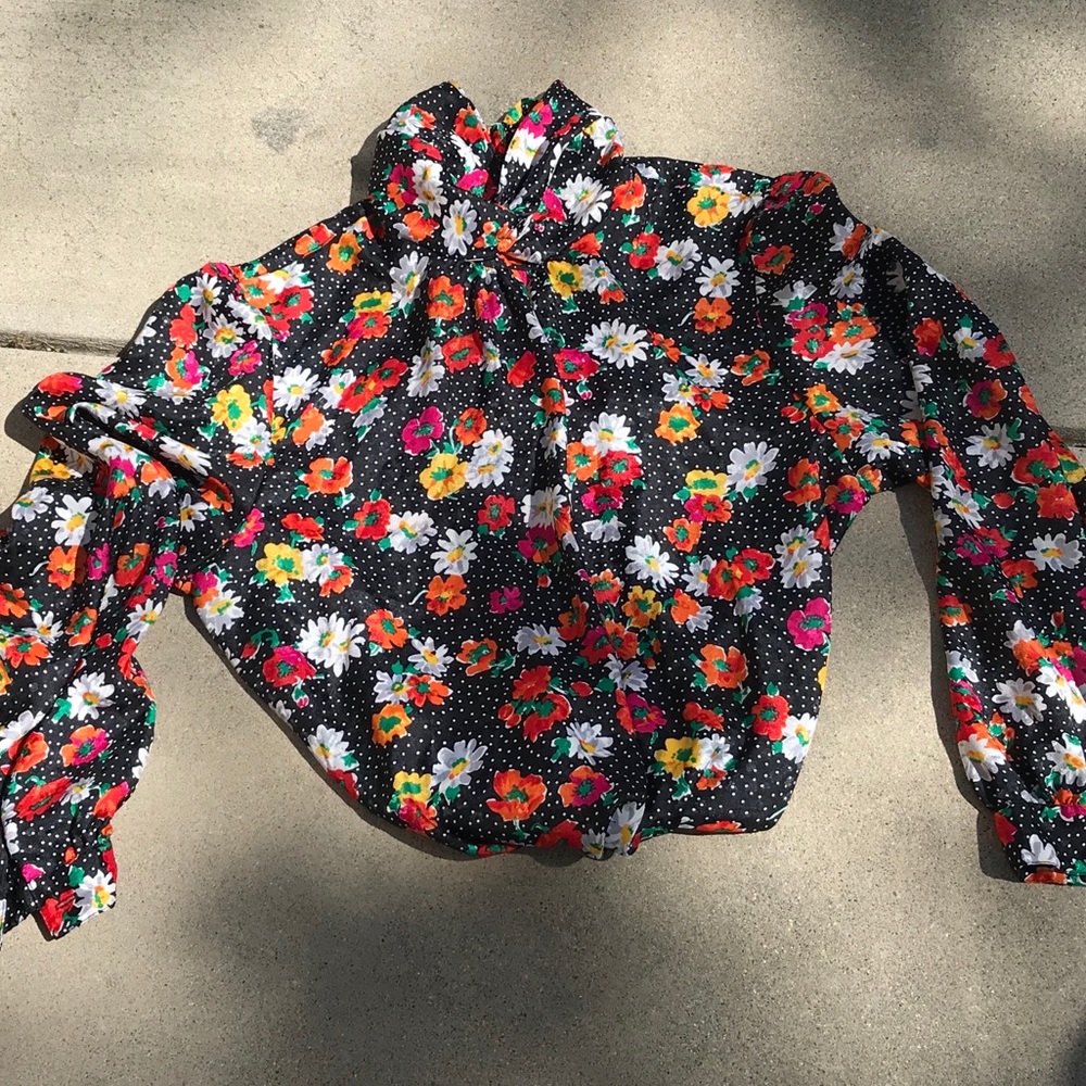 Eva Laurel NY Floral High Neck Blouse